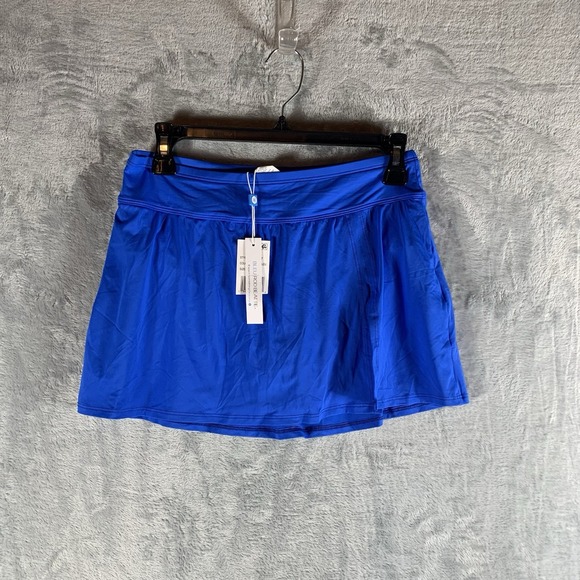 Bleu Rod Beattie Womens Swimsuit 4 Bottoms Skirt Bikini Blue Side Drape Open NWT - Picture 1 of 7